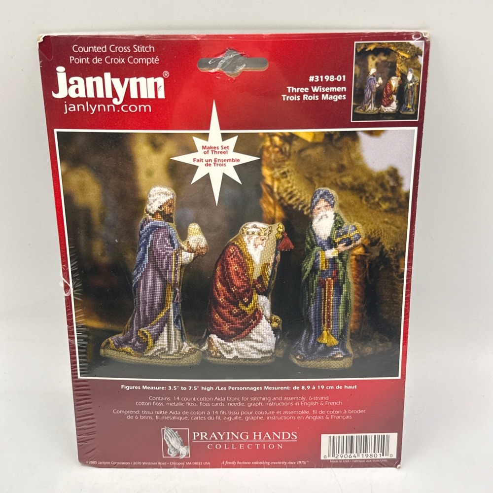 Janlynn Cross Stitch Kit Multicolor Three Wise Men Nativity 3198-01